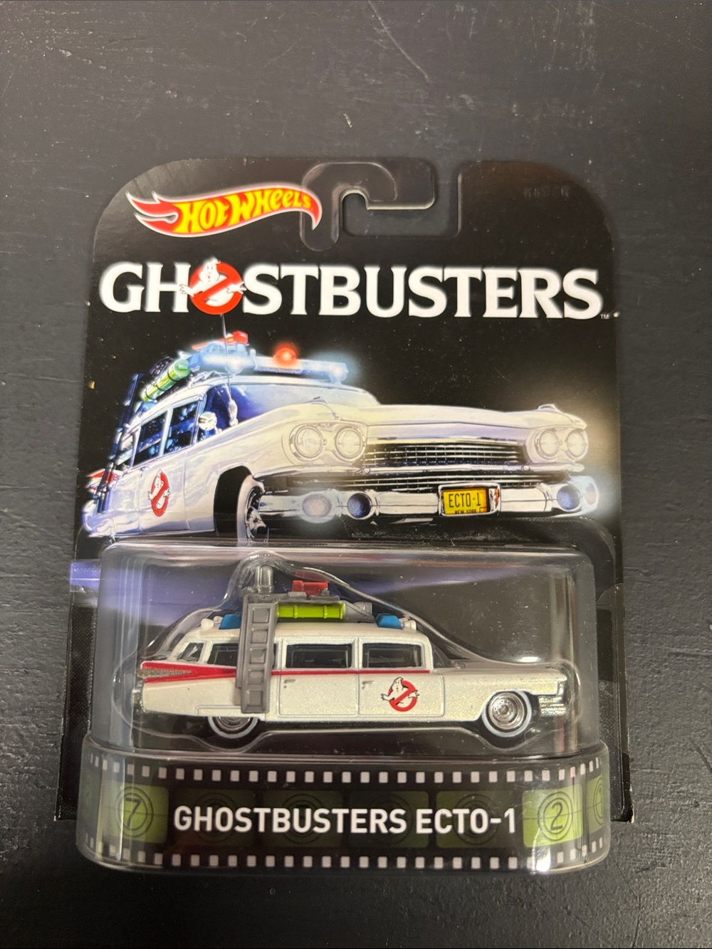 Mattel Hot Wheels Ghostbusters Pack Backing Card - Black with White & Red Logos